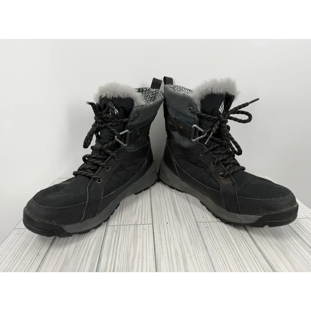 Columbia Meadows Shorty Omni-Heat Black Waterproof Winter Snow Boots‎ Women's 9